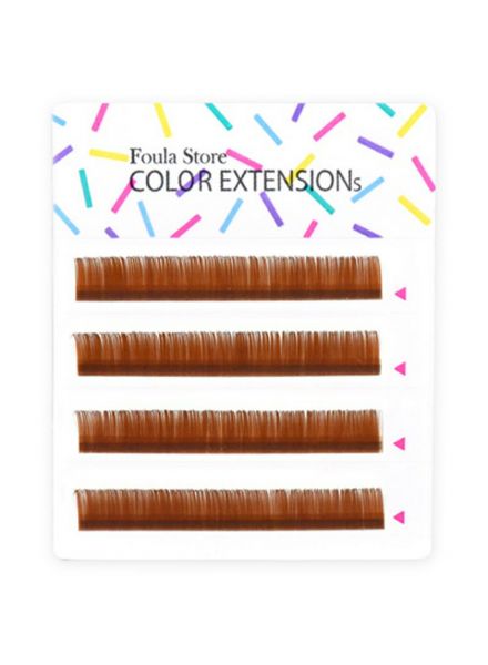Color Lashes 4 Lines Orange Brown