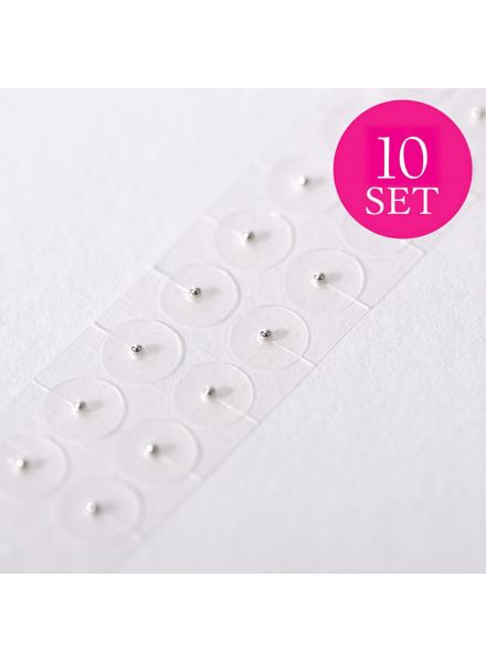 Earlobe Acupressure Stickers Silver 10 Sheets