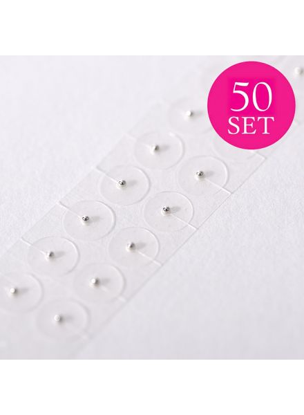Earlobe Acupressure Stickers Silver 50 Sheets